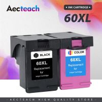 Aecteach หมึกฉีดหมึกสีแบบรีเมต60 60XL ตลับหมึกสำหรับ HP เดสก์เจ็ต D2530 D2545 F2430 F4224เครื่องพิมพ์ F4480 F4440