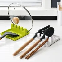 ช้อนพลาสติก Rest kitchen Organizer สำหรับส้อม Spatula ช้อนส้อมผู้ถือบนโต๊ะอาหาร Rack สำหรับช้อนหม้อฝาปิด