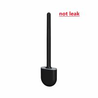 【LZ】 Water Quick Toilet Wc Cleaner Wall Brush Mini Bathroom Long Breathable Bristles Black Soft Silicone Accessories