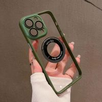 Suitable For iPhone 14Promax 14Pro max Fashion transparent Magnetic Wireless Charging Phone Case 14 Pro Max Back Cover with lens film