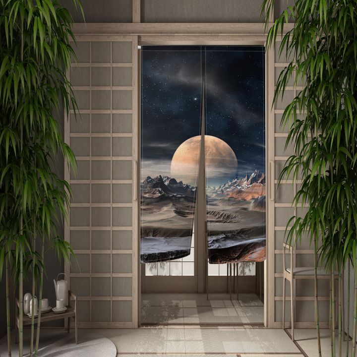 fashion-2023-decorative-curtains-at-the-entrance-of-the-kitchen-on-a-moonlit-night-in-japan