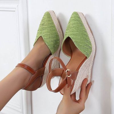 hot【DT】✜  Shoes Wedge Sandals Dressy Platform Heel Thick Sole Toe Espadrilles Sandale Босоножки Женские