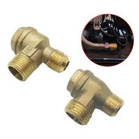 2 Port Brass Male Threaded Check Valve Cut-off Thread  Connector Tool For Oil-free Air Compressor Accessories16x14mm 20x16mm Plumbing Valves