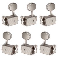 6Pcs Guitar Tuning Pegs Keys Tuners Metal Machine Heads Tuning Peg Buttons Replacement Knobs Handle