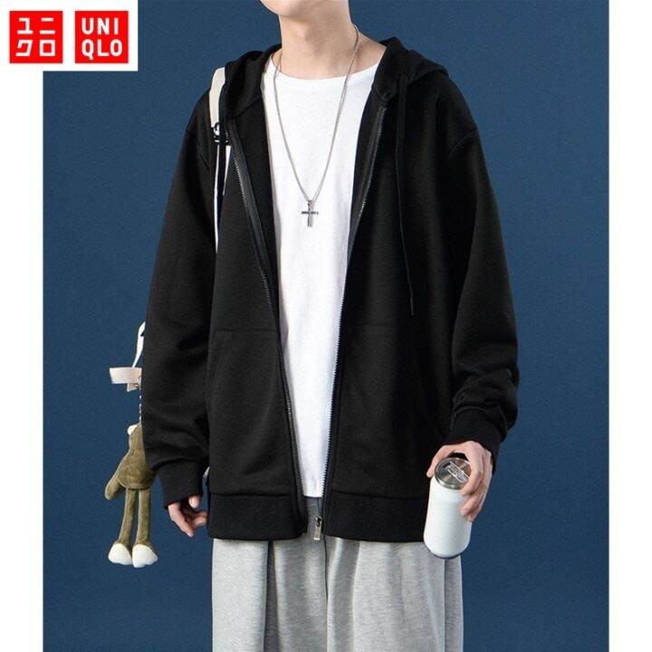 m-5xl-40-110kg-uniqlo-เสื้อกันหนาว-ไซส์ใหญ่-แฟชั่น-ผู้ชาย-แขนยาว-เสื้อฮู้ด-เสื้อกันหนาว-ซิปหน้า-มีเชือก-หลวมๆ