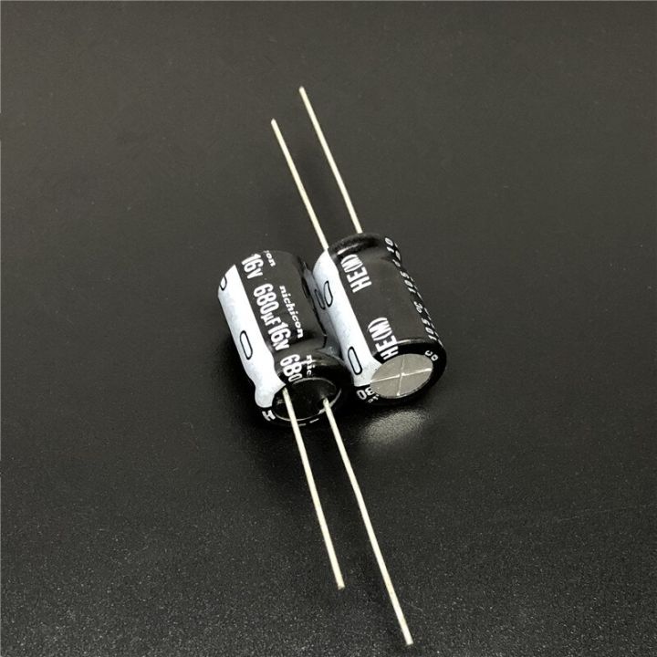 10pcs-100pcs-680uf-16v-nichicon-he-series-10x16mm-extremely-low-impedance-16v680uf-aluminum-electrolytic-capacitor