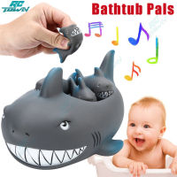 RCtown Baby Floating Bath Tub Toy ฉลามยางสำหรับอ่างอาบน้ำสำหรับครอบครัว