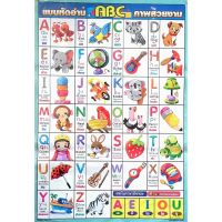 โปสเตอร์แบบหัดอ่าน ABC ภาพสวยงาม ขนาด 22X32นิ้ว