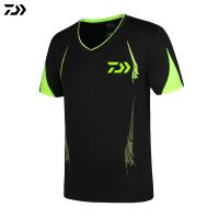 【CW】 Size XS 5XL Men Drying Fishing Clothing T Shirt Short Sleeve Anti UV Breathable