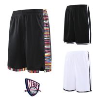 เสื้อคุณภาพสูง ▥▦NBA Shorts Brooklyn Nets Jersey Elite Basketball Short Pants Men Quick Dry Breathable Loose Sweat Shorts Sports Runnin