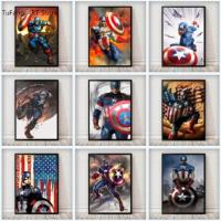 ●✕✠ Disney Avengers โปสเตอร์ Marvel Comics Superhero HD พิมพ์แฟชั่นภาพวาดผ้าใบภาพห้องนั่งเล่น Wall Art Home Decor