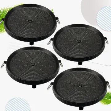 1pc 32cm Outdoor Hot Stone Grill Plate, Korean Bbq Pan, Iron Plate