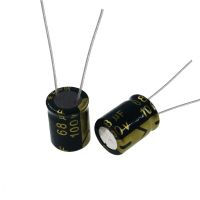 10pcs 68uF 100V 68MFD 100Volt Aluminum Electrolytic Capacitor 10*13mm Radial 68mf100v 68uf100v 100v68mf 100v68uf Electrical Circuitry Parts