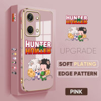 เคส PMP สำหรับ OnePlus Nord 3 5G ฟรีสายคล้องการ์ตูนอนิเมะล่า X ฮันเตอร์น่ารัก Killua GON · FREECSS รูปแบบขอบสี่เหลี่ยมปลอกชุบเด็กหญิงเด็กชายเคสโทรศัพท์หรูหราชุบเคสโทรศัพท์นิ่ม