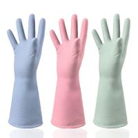 【CW】 Household Dishwashing Gloves Men  39;s and Women  39;s Extra Thick Durable Seasons Rubber Thin Cleaning