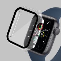 Tempered Glass+Cover For Apple Watch Case 44mm 40mm 42mm 38mm PC bumper Screen Protector iWatch series 8 7 6 5 4 3 se 41mm 45mm Cases Cases