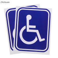 ZXchuan 2pcs Disabled Sign ความพิการความคล่องตัวที่จอดรถสติกเกอร์พีวีซีสำหรับ AUTO