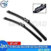 Wiper 4A Front Wiper Blades For Mercedes-Benz M ML GLE Class W166 X166 Windshield Windscreen Front Window 26"+24"