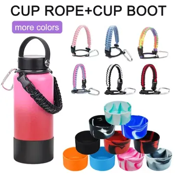 Tumbler Boot Carrier Straw Cup Rope Anti-Slip Bottom Sleeve Water