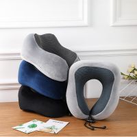 Soft Travel Pillow Memory Foam Neck Cervical Airplane Pillow Neck Cushion U Shaped Travel Healthcare