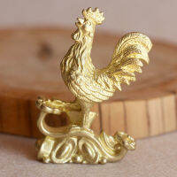 ไก่ทองเหลือง Feng Shui ทองแดงบริสุทธิ์ Rooster Zodiac ไก่ Golden Rooster ตกแต่งบ้านอิสระชา Press Paper