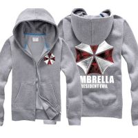 เกมสยองขวัญคลาสสิค Resident Evil Umbrella Company โลโก้ Thickened Tops Velour Hoodie