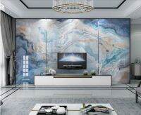 【✲High Quality✲】 shang815558 Beibehang วอลล์เปเปอร์เนียนที่กำหนดเองคลาสสิกสีฟ้านามธรรมหมึกผนังพื้นหลังทีวีหินทิวทัศน์กระดาษเทปการตกแต่งบ้าน