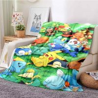 Digimon Cartoon Animation Blanket Pikachu Sofa Office Nap Air Conditioning Soft Keep Warm Customizable b8