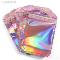 【CW】◄♧  50pcs Iridescent Pink Plastic Pouches Resealable Zip Lock for Jewelry Display Retail