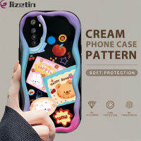 (มาใหม่ล่าสุด) Jizetin เคสใส่โทรศัพท์สำหรับ Realme 10 2 Pro 5 5i 5 Pro 5S เคสเนื้อครีมรูปหมีน่ารักขอบลอนเคสโทรศัพท์เคสซิลิโคนแบบนิ่ม