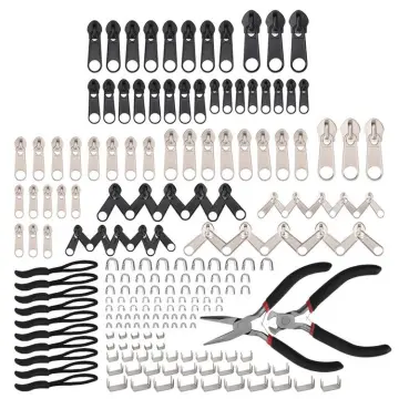 Zipper Replacement Zipper Repair Kit, 85 Pcs Pull Rescue Kit with  ZipperInstall Pliers Tool and Zipper Extension Pulls for  Clothing,Bags,Jackets