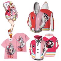 เสื้อแจ็กเก็ตคอสเพลย์ One Piece Film Red Uta มีฮู้ด ทรงหลวม พิมพ์ลายอนิเมะ 3D สําหรับผู้หญิง 5201712❡❖✽