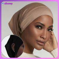 XIHONEY สำหรับ hijabs พร้อมส่ง หมวกผ้าโพกหัว หมวกคลุมฮิญาบ ใต้ฝามีรูหู หมวกผ้าพันคออิสลาม ฮิญาบของผู้หญิง