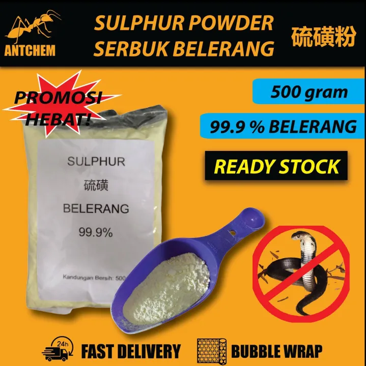 Sulphur (500g) Snake Repellent Snake Repeller / Sulfur Serbuk Belerang