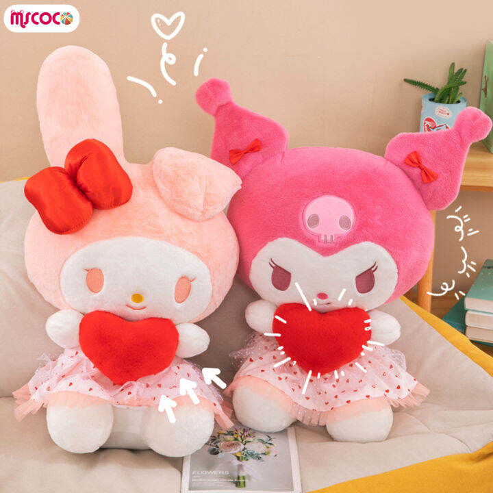 ของเล่นตุ๊กตาเมโลดี้-mscoco-น่ารัก-kuromi-หมอนยัดแบบนิ่มสุดน่ารัก-plushies-หมอนอิงหมอนตุ๊กตาผ้ากำมะหยี่สำหรับวันเกิดสำหรับเด็กของขวัญวันเด็ก