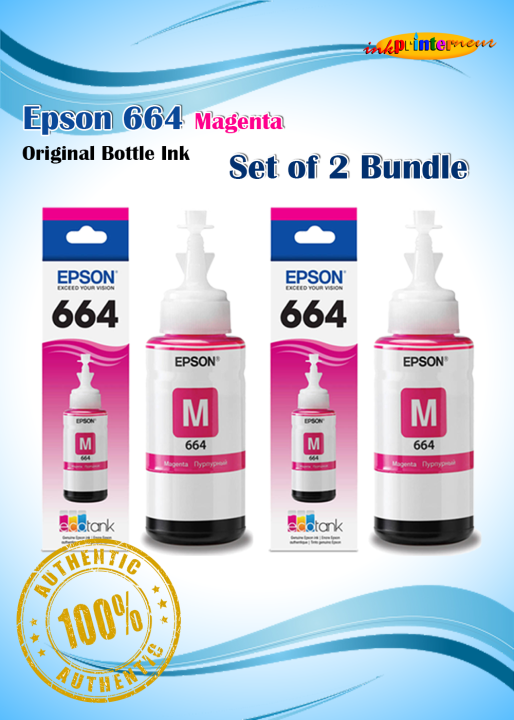Epson 664 Magenta Ink (T6643) set of 2 | Lazada PH