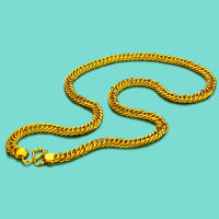 Fashion Mens 925 Silver Necklace Surface 24k Gold Whip Necklace Design 8mm60cm Size Gold Filled Charm Jewelry Fine Collar