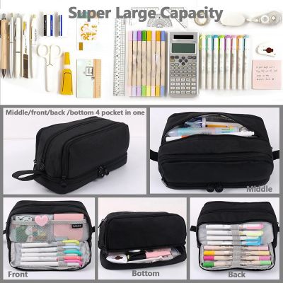 Capacity Pencil Case Pencil Pouch Pen Bag Organized Cute Pen Case for School Stationery and Travel