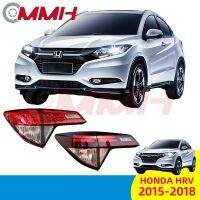 Honda HRV LED 2015-2021 เสื้อ​ไฟท้าย ไฟท้าย​แต่ง ไฟท้ายไฟเบรค​ ไฟเลี้ยว Taillamp Taillight ไฟท้าย​ พร้อมทับทิม ไฟท้ายกันชนหลังสําหรับ​ ทับทิมในฝาท้ายไฟท้าย