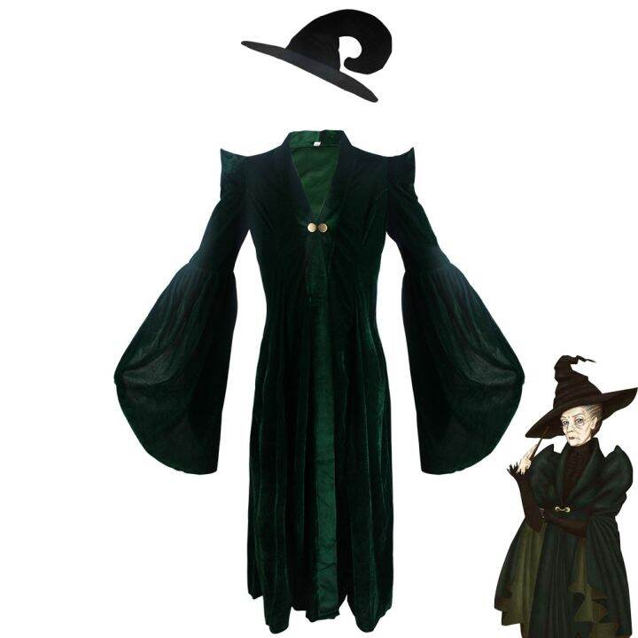 Harry potter cos Eva suit miller professor McGonagall cos dress robes ...
