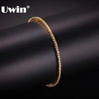 【When the flowers bloom】 UWIN 2Mm Round CutTennis BraceletBling Dollfashion Hiphop Men WomenJewelry