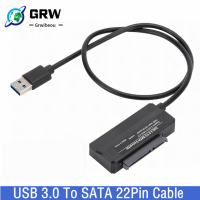 SATA เป็น USB 3.0อะแดปเตอร์เคเบิ้ล USB เพื่อ SATA 3เคเบิ้ลสนับสนุน22ขา2.5 3.5นิ้วภายนอก HDD SSD ฮาร์ดดิสก์คอมพิวเตอร์เชื่อมต่อพอดี