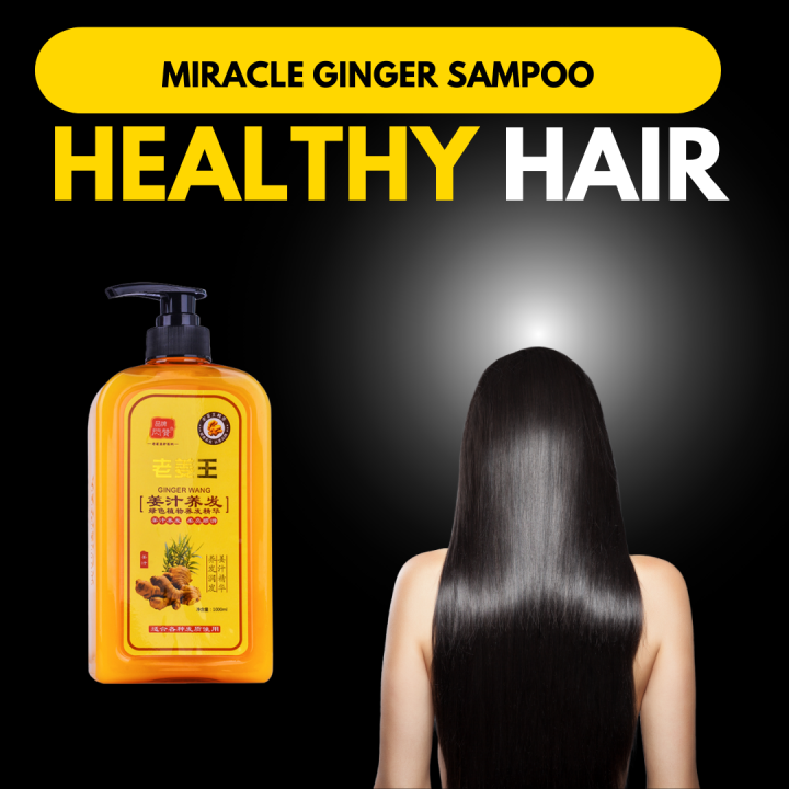 Original Miracle Natural Ginger Shampoo for Hair Loss Herbal Ginger