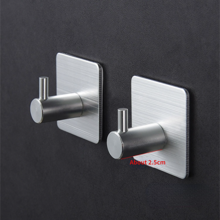 2pcs-punch-free-self-adhesive-wall-coat-rack-towel-hooks-clothes-rack-hanging-hooks-key-holder-rack-bathroom-accessories