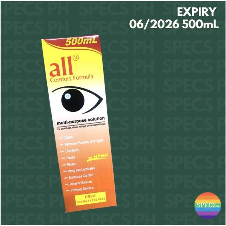 All Comfort Formula AllinOne Contact Lens Solution for gas permeable