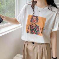 ❀□ 49213 Pure Cotton Short-Sleeved printed t-Shirt Top