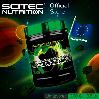 SCITEC NUTRITION 100% L-Glutamine 300g-Unflavored (กลูตามีน ชนิดผง ไม่มีรสชาติ) Amino Acid Powder