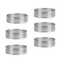 Tart Ring,Circular Porous Tart Bottom Tower Pie Cake Mould Heat-Resistant Perforated Cake Mousse