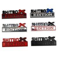 Hot New 1  Metal SHITBOX EDITION  sticker generic Car modification emblem Leaf Board Rear Tail Box badge for Chevrolet FORD etc