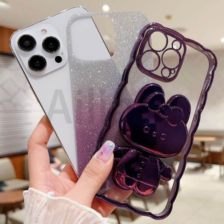 เคสโทรศัพท์ป้องกันเลนส์-tpu-แววไล่ระดับสีสำหรับ-iphone-15-14-13-12-11-pro-max-14-15-plus-เคสโทรศัพท์ชุบไฟฟ้า